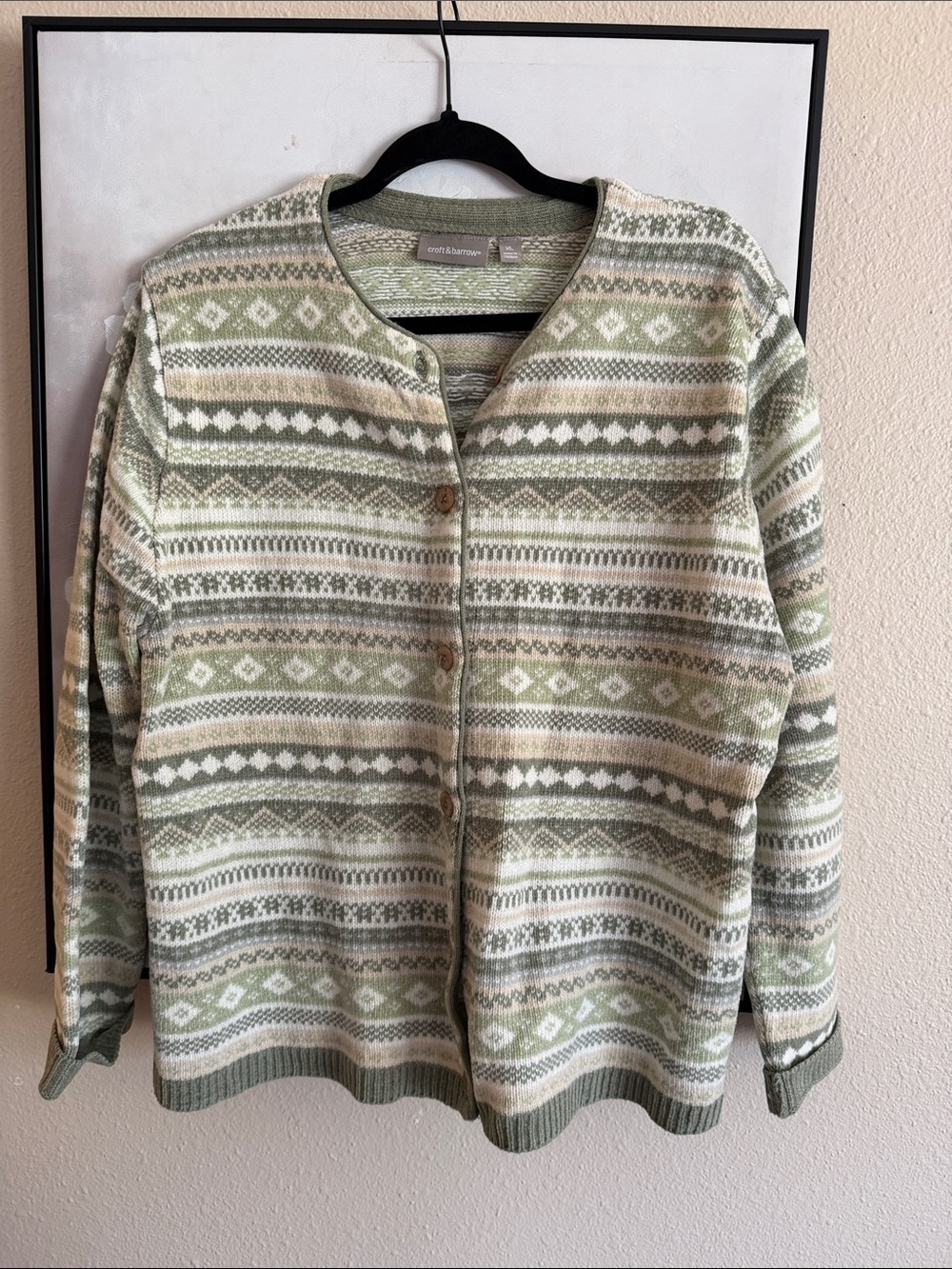 Croft & Barrow Fair Isle Button Cardigan